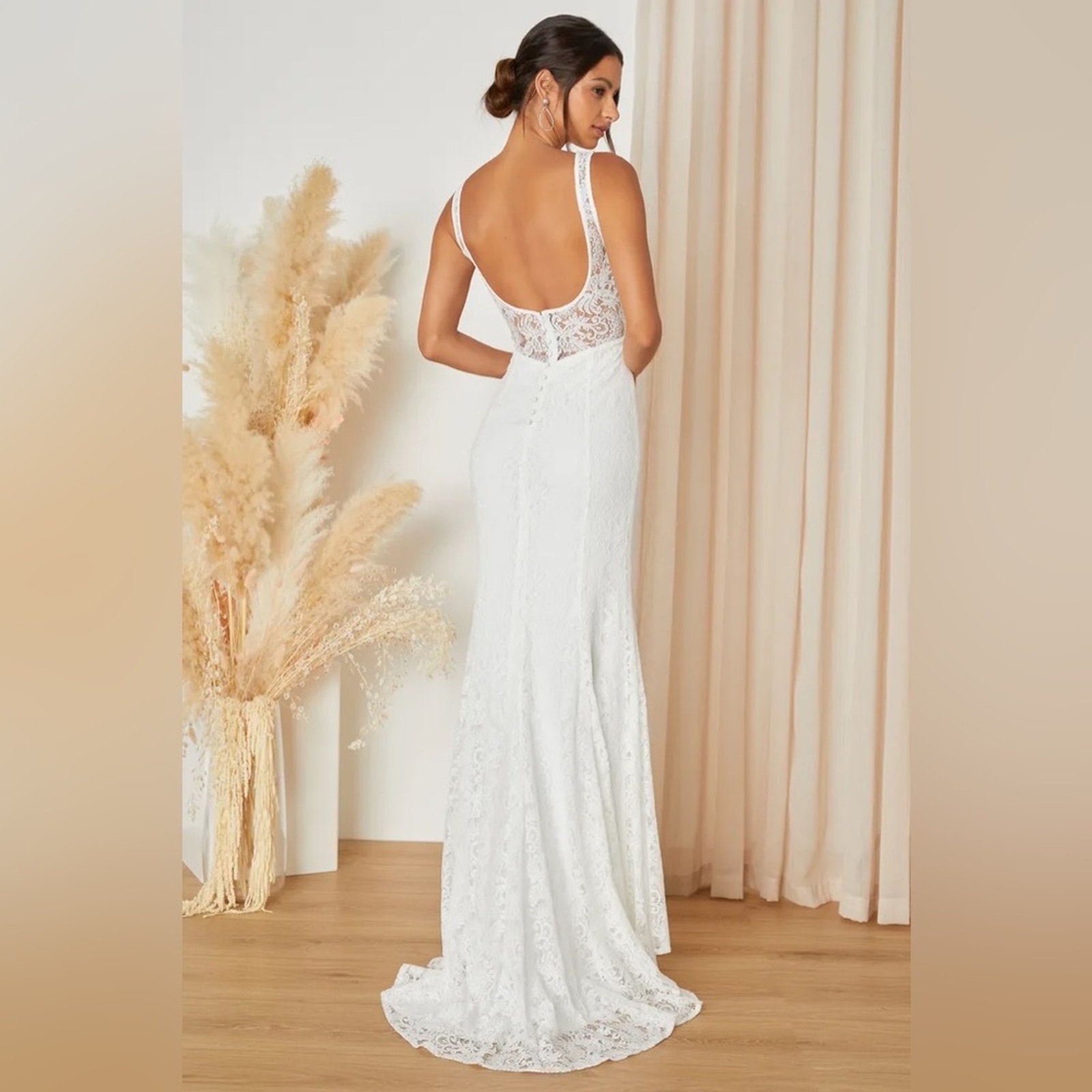 Lulus Beloved Eternity White Lace Sleeveless Backless Maxi Dress